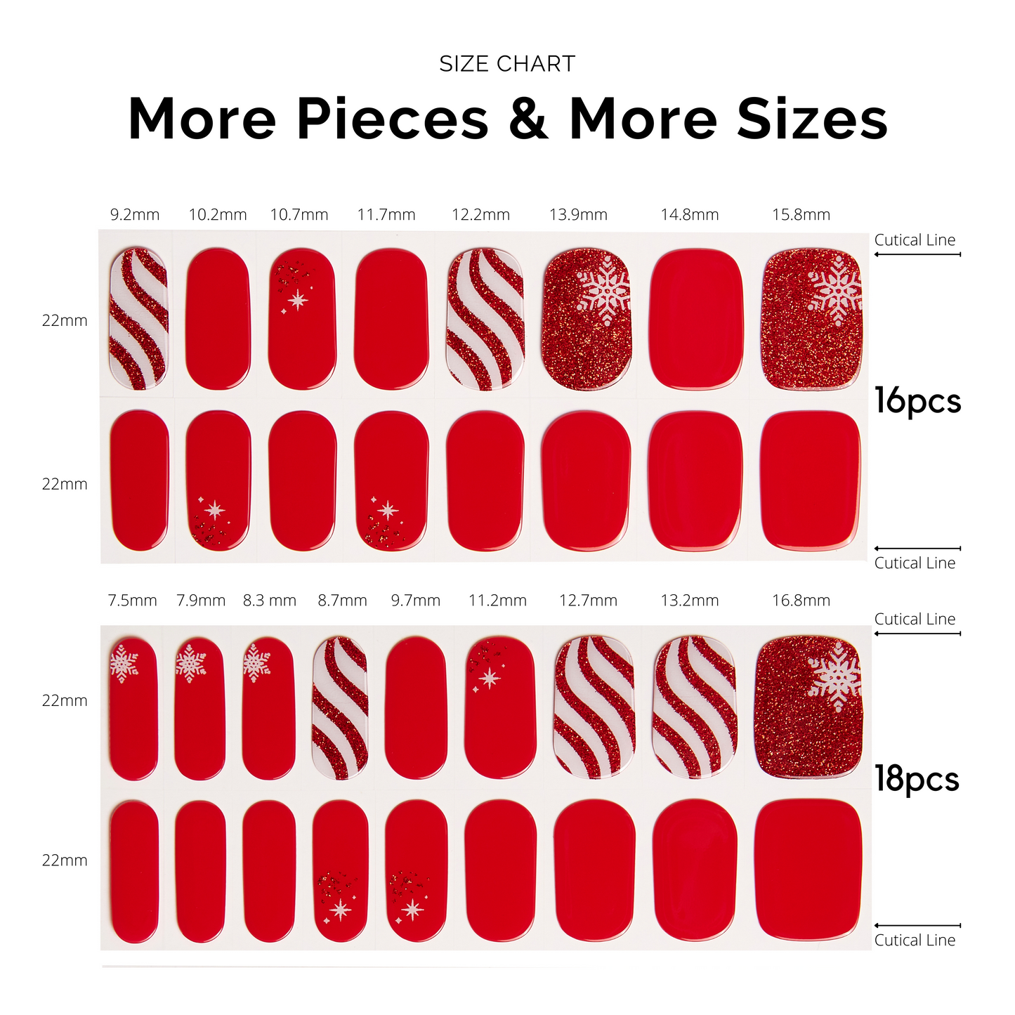 SANTA IS HERE | Mani Strip 34PC