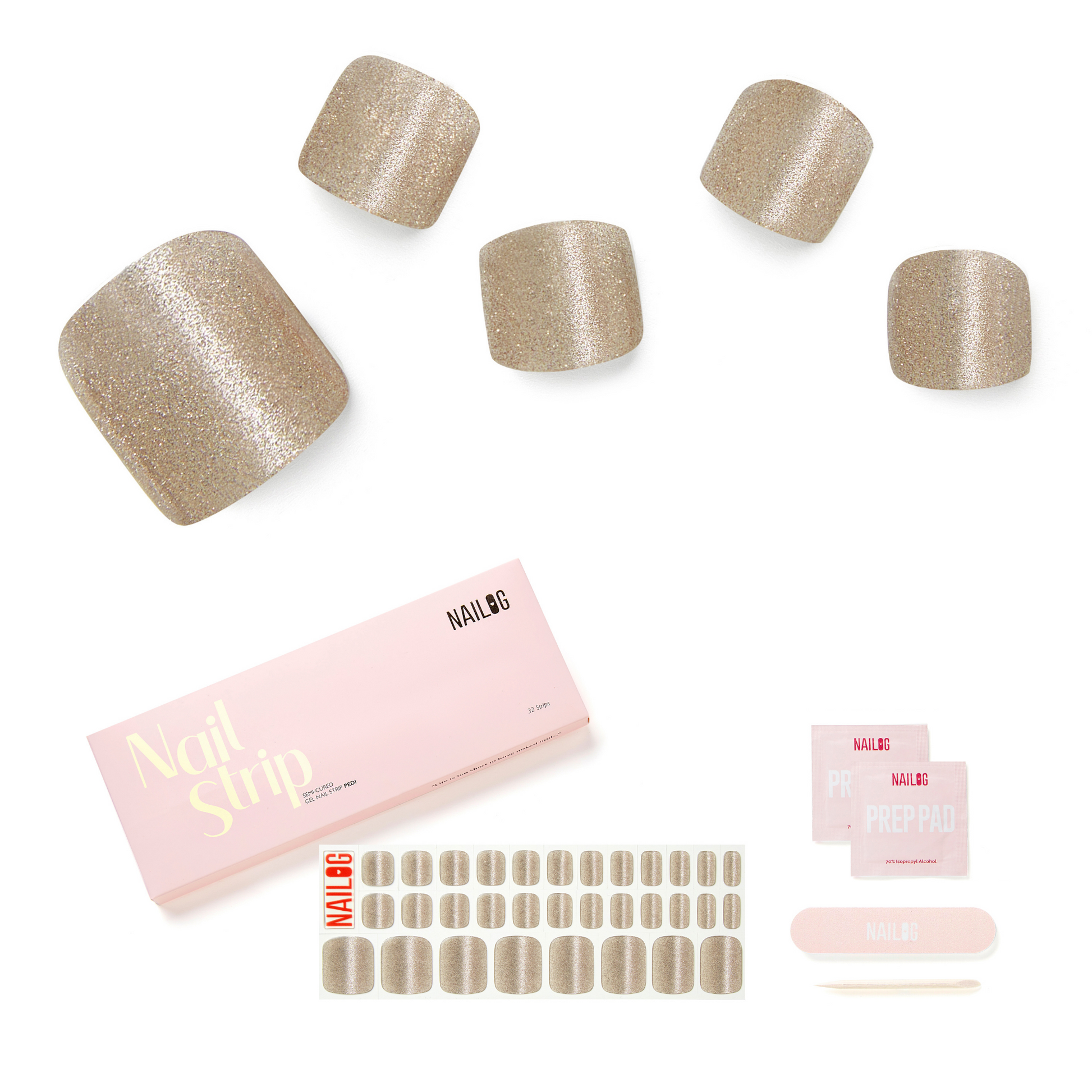 MAGNETIC | Pedi Strip - NAILOG semi cured nail strip