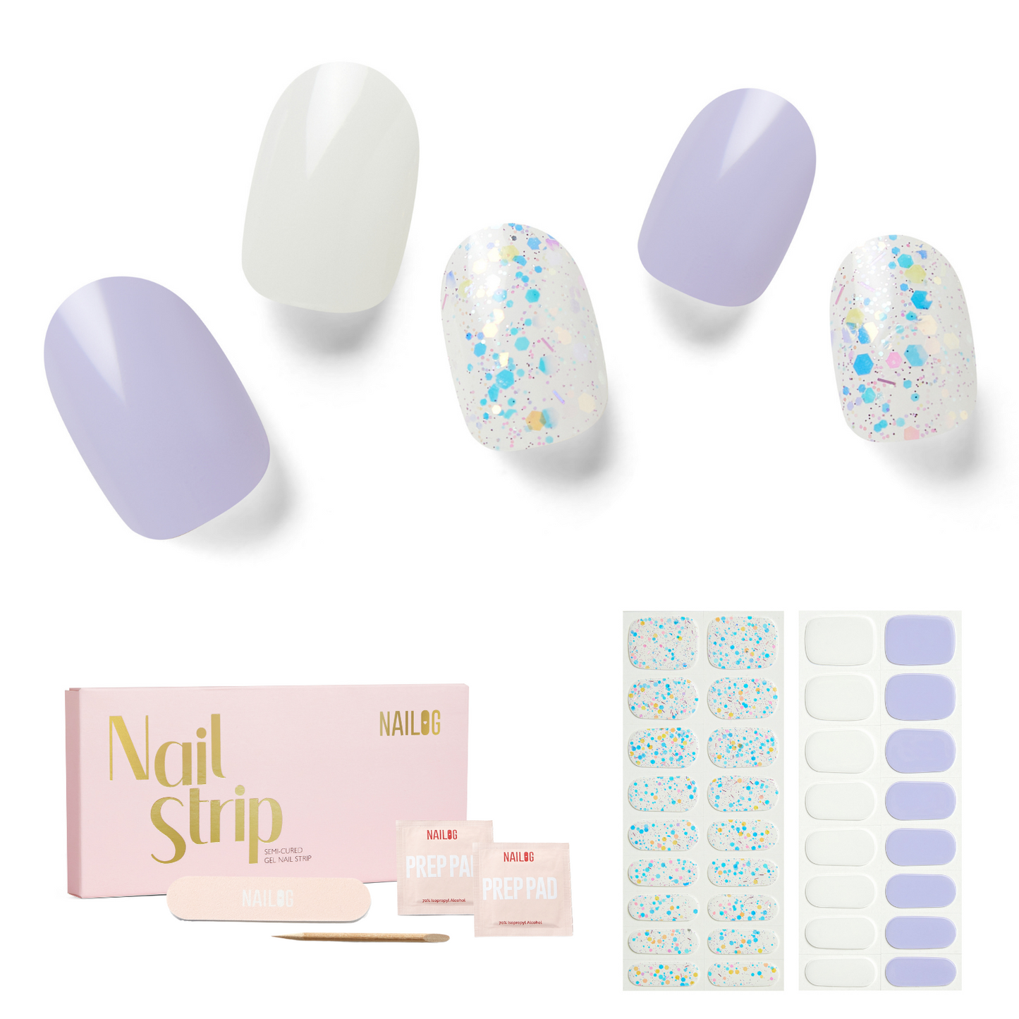 INNOCENT | Mani 34 - NAILOG semi cured nail strip