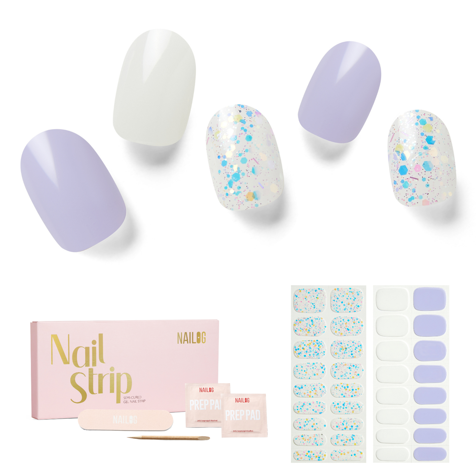 INNOCENT | Mani 34 - NAILOG semi cured nail strip
