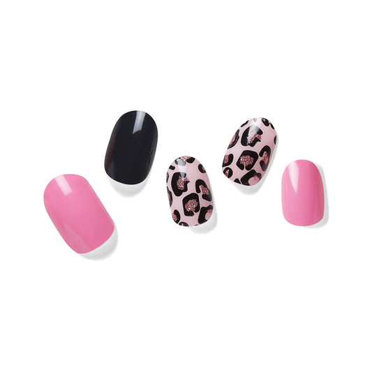 PINK LEOPARD - NAILOG semi cured nail strip