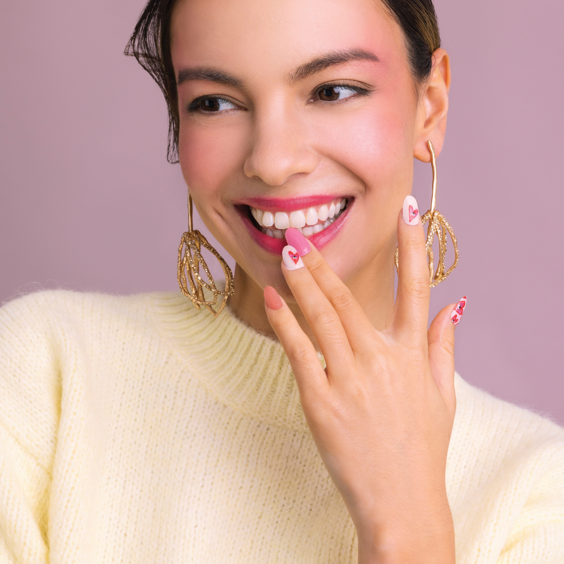 PINK GAZE - NAILOG semi cured nail strip