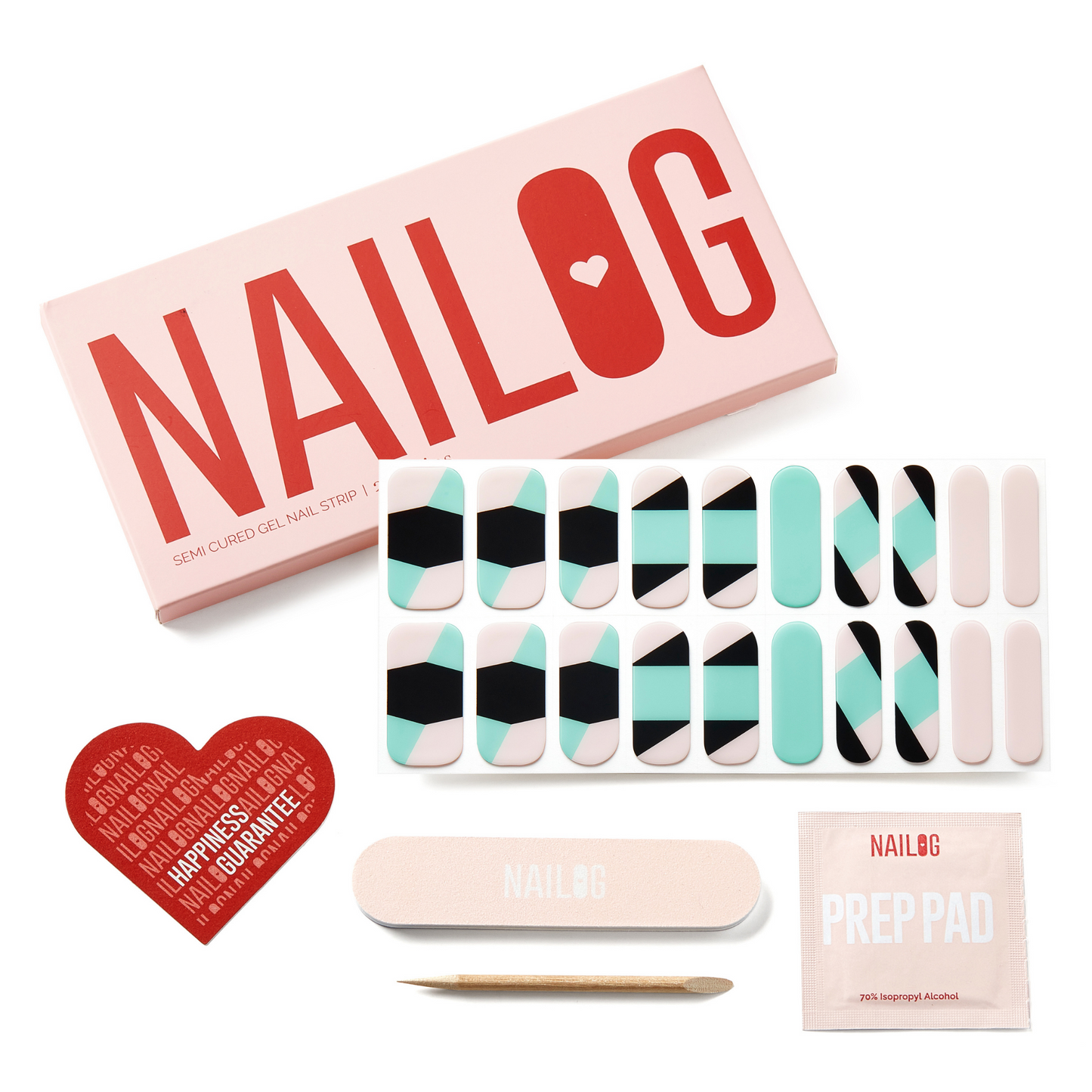 THREE - NAILOG semi cured nail strip