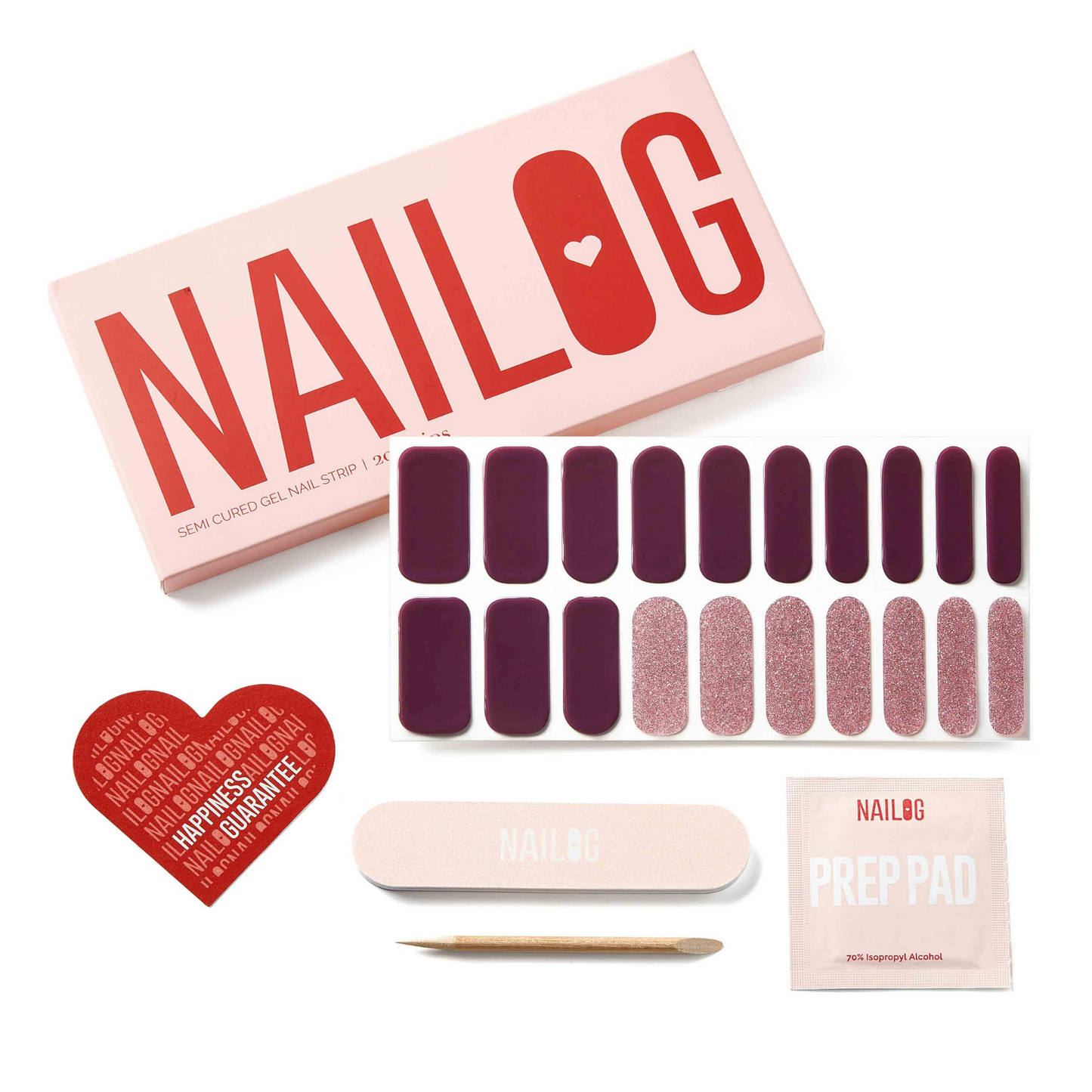 LONG NIGHT - NAILOG semi cured nail strip